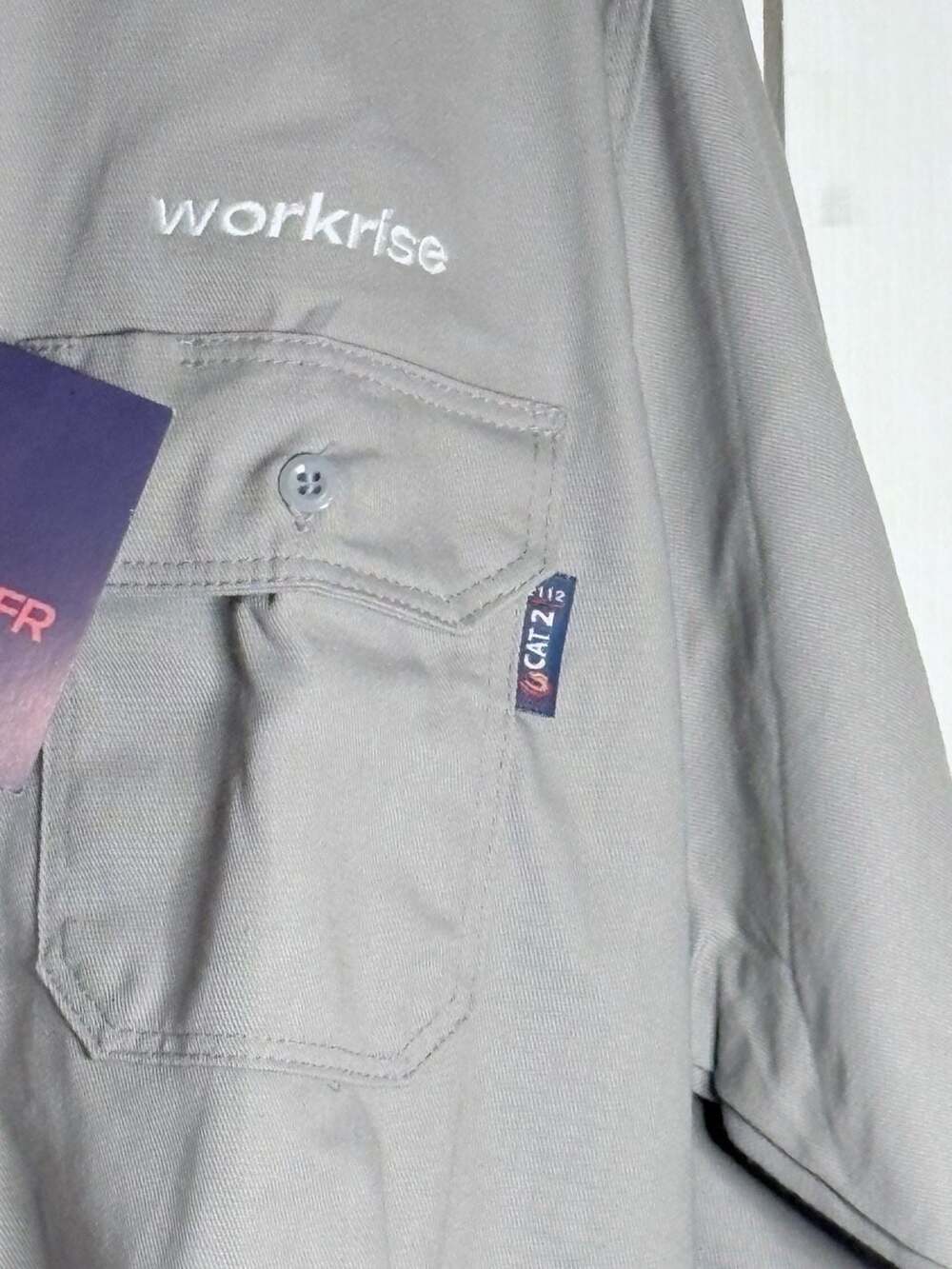 LAPCO FR Flame Resistant Work Shirt XL-REG GOS6GY #692 - Picture 7 of 8